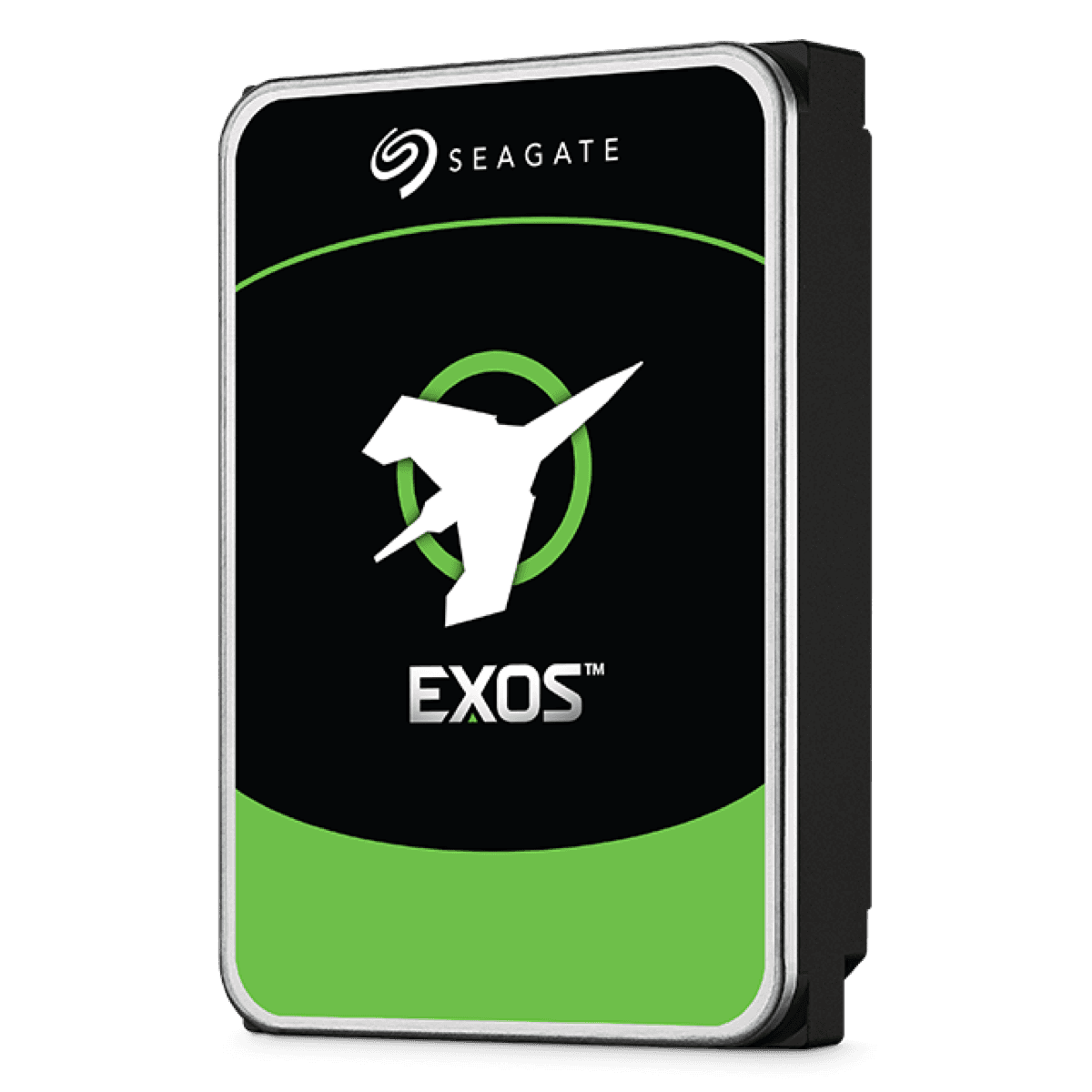 Seagate Exos enterprise hard drive with the green Exos badge — stocked 2TB to 30TB.