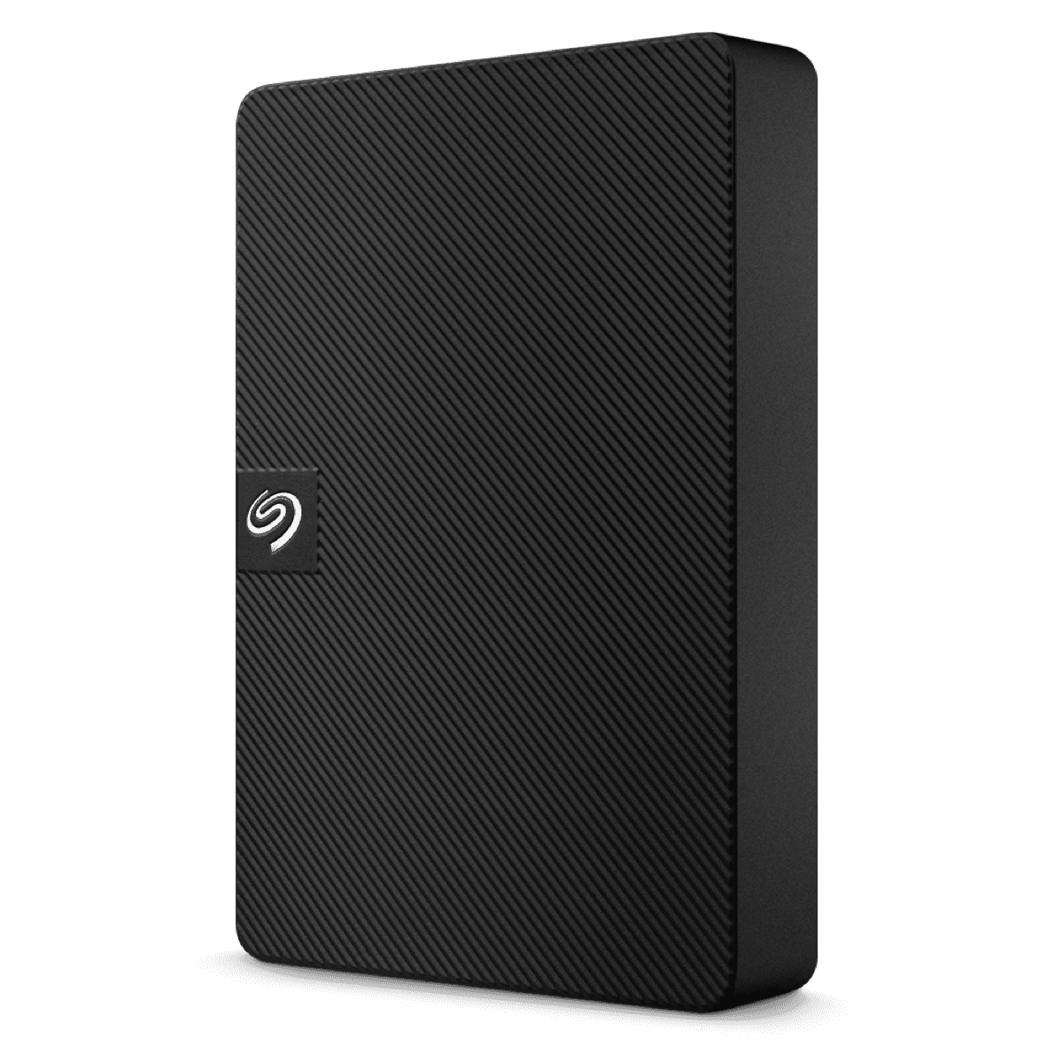 Seagate Expansion Portable external hard drive in matte black USB 3.0 chassis.