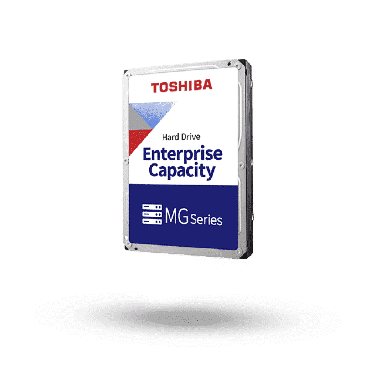Toshiba MG-Series enterprise hard drive with the blue Enterprise Capacity label.