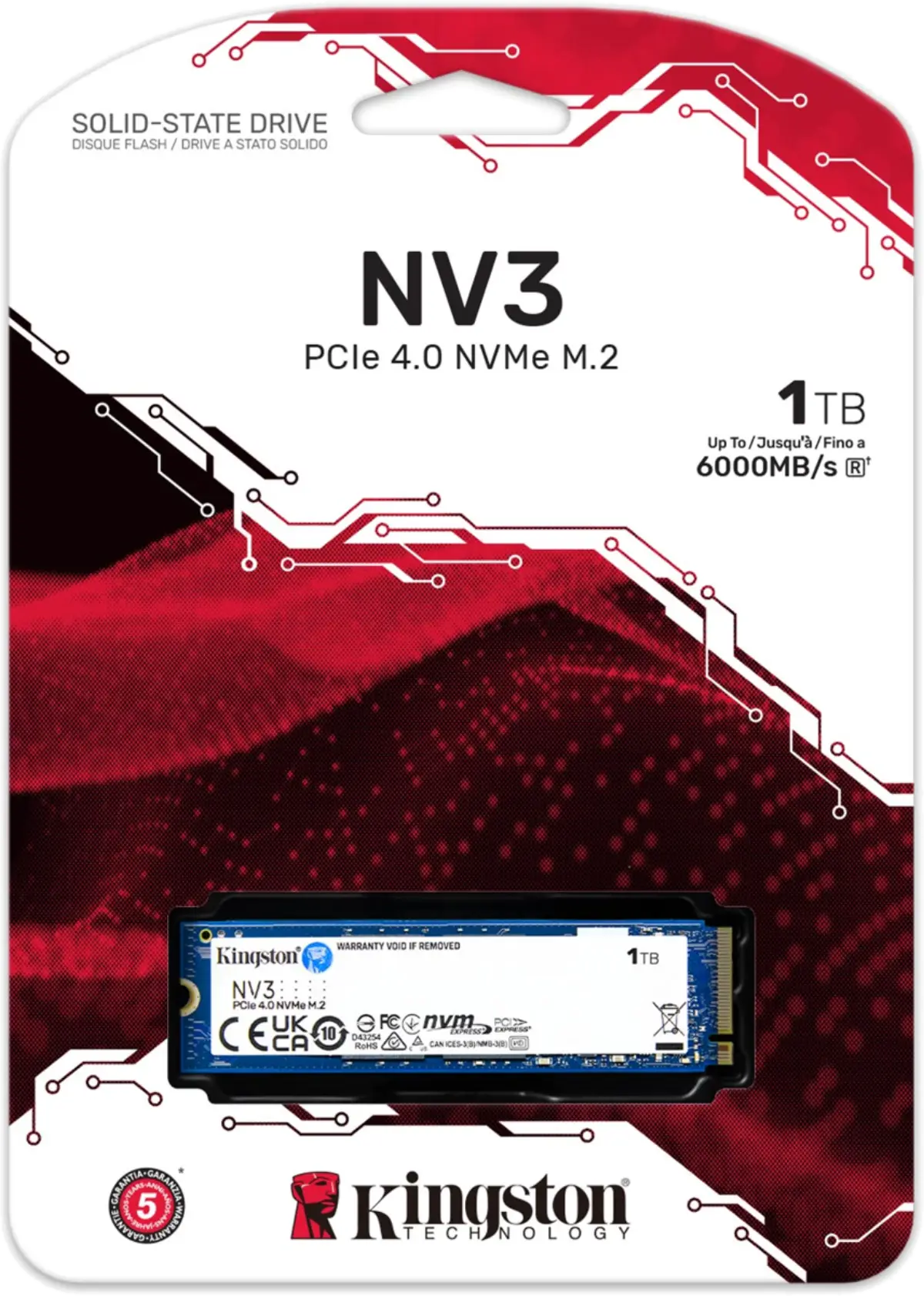 Kingston NV3 PCIe 4.0 NVMe M.2 SSD retail pack