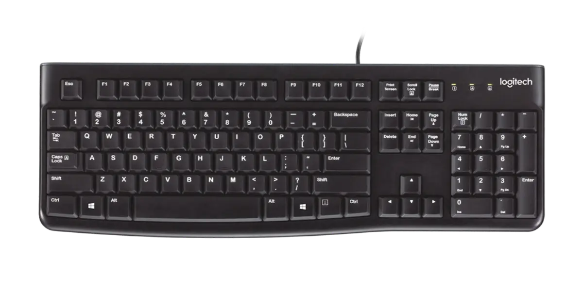 Logitech K120 keyboard — genuine stock at IT World Trading, Bur Dubai, Dubai.