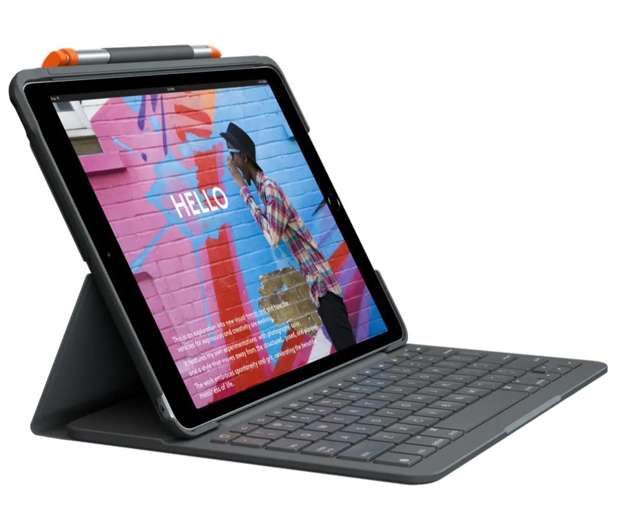 Logitech Slim Folio ipad keyboard — genuine stock at IT World Trading, Bur Dubai, Dubai.