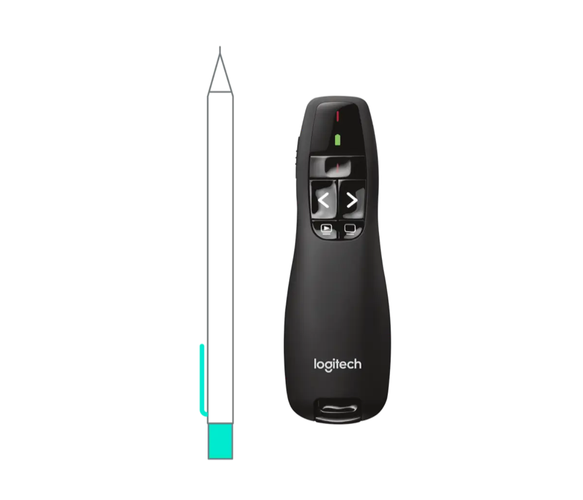 Logitech Wireless Presenter R400 presenter — genuine stock at IT World Trading, Bur Dubai, Dubai.