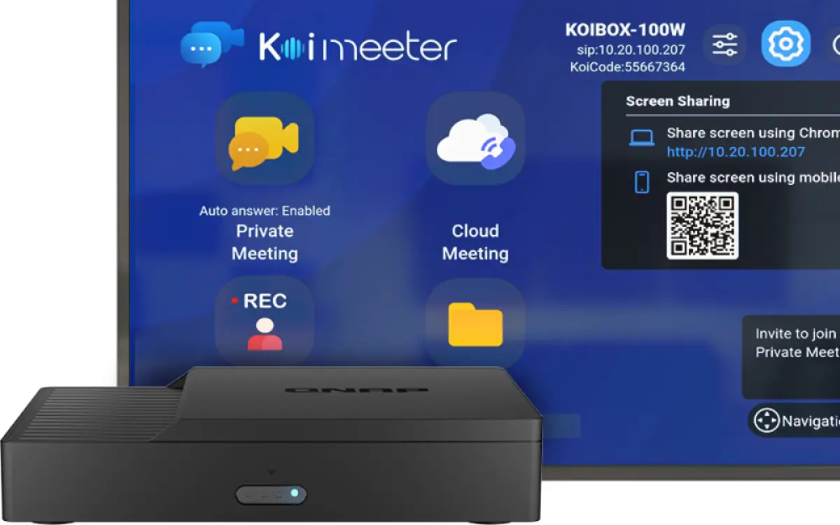 QNAP KoiBox-100W 4K Video Conferencing/Wireless Prese