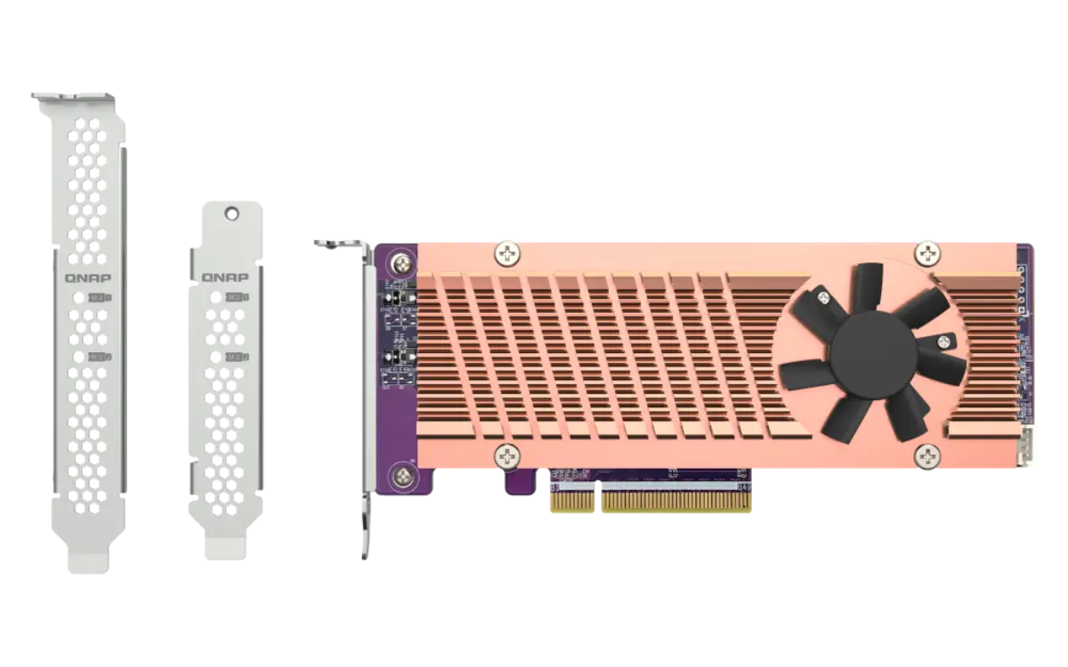 QNAP Dual M.2 22110 / 2280 PCIe Gen3 x8 NVMe SSD Expa