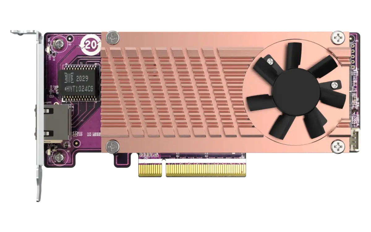 QNAP QM2-2P10G1TB Dual M.2 2280 PCIe NVMe SSD & 10GbE