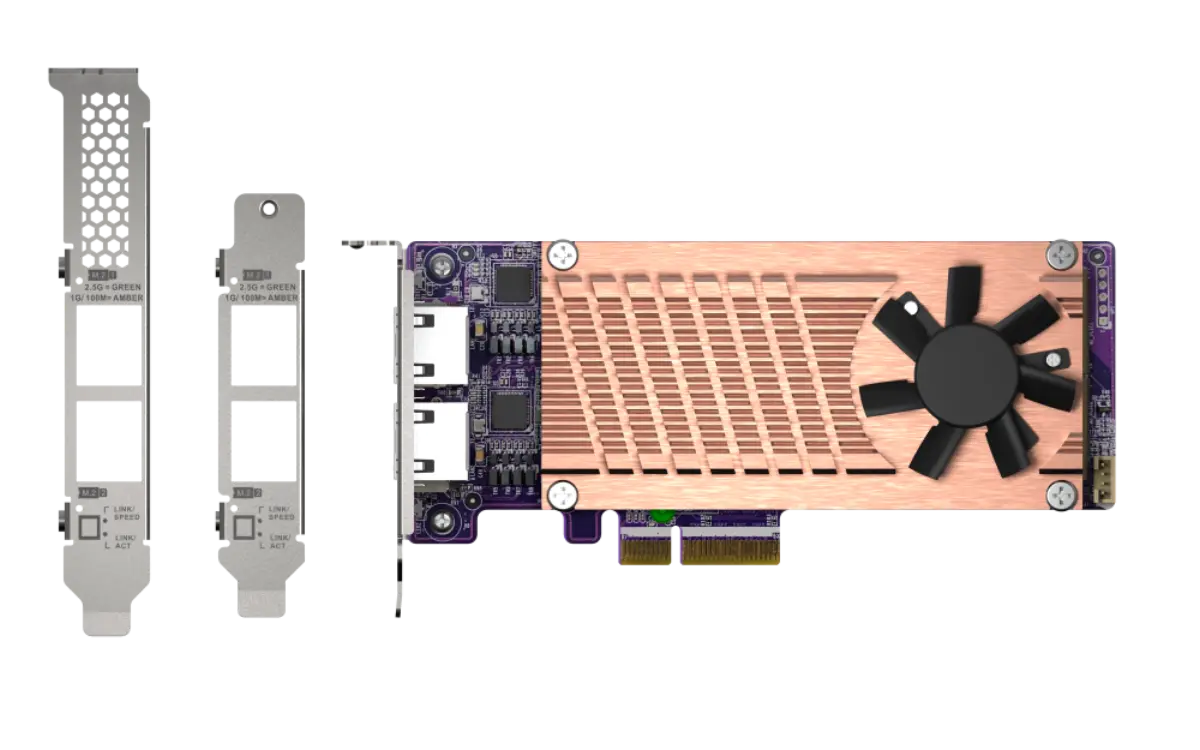 QNAP QM2-2P2G2T Dual M.2 2280 PCIe NVMe SSD & Dual-Po