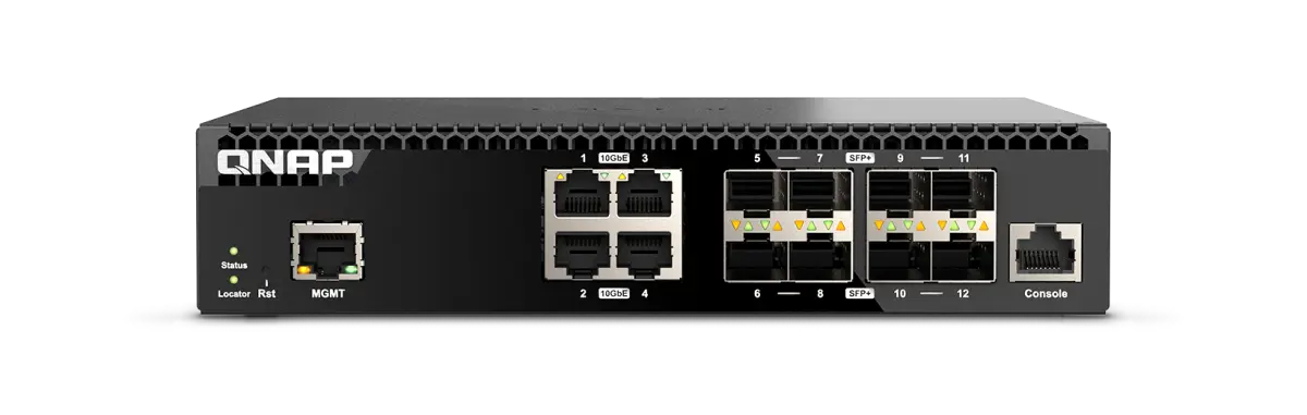 QNAP QSW-M3212R-8S4T 12-Port 10G RJ45 / SFP Managed N