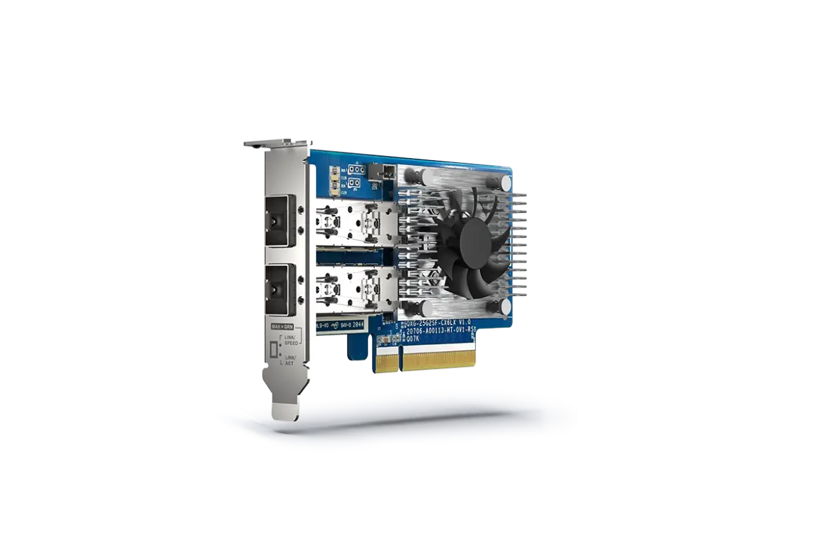 QNAP QXG-25G2SF-CX6 Dual-Port 25GbE PCIe 4.0 x8 Netwo