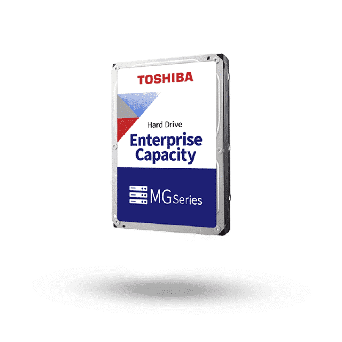 Toshiba MG-Series enterprise hard drive with the blue Enterprise Capacity label.
